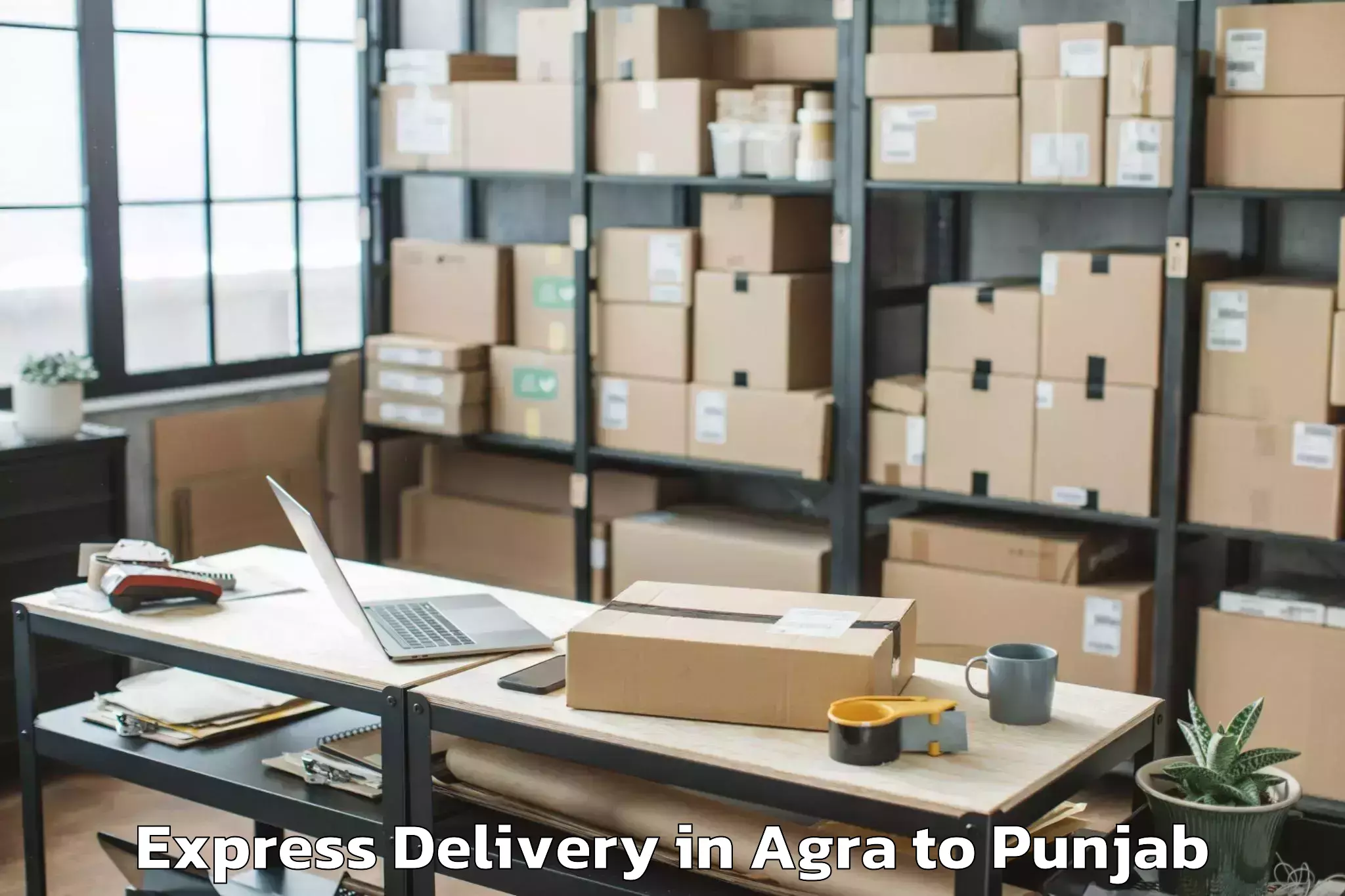 Reliable Agra to Gna University Phagwara Express Delivery